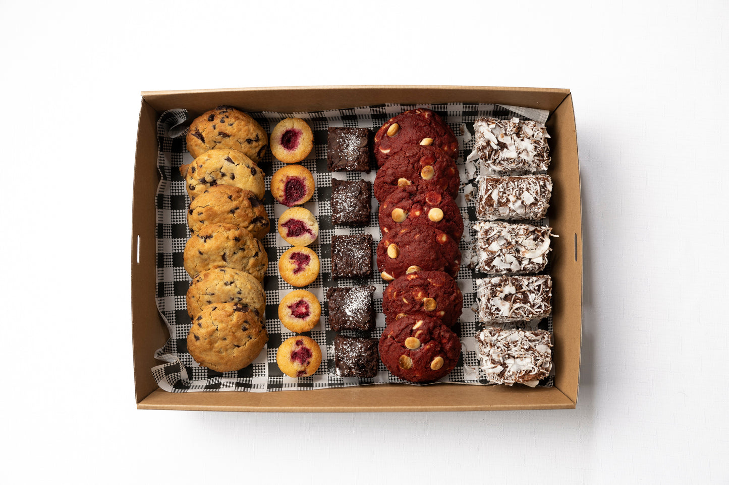 A box of 28 delicious housemade sweet treats