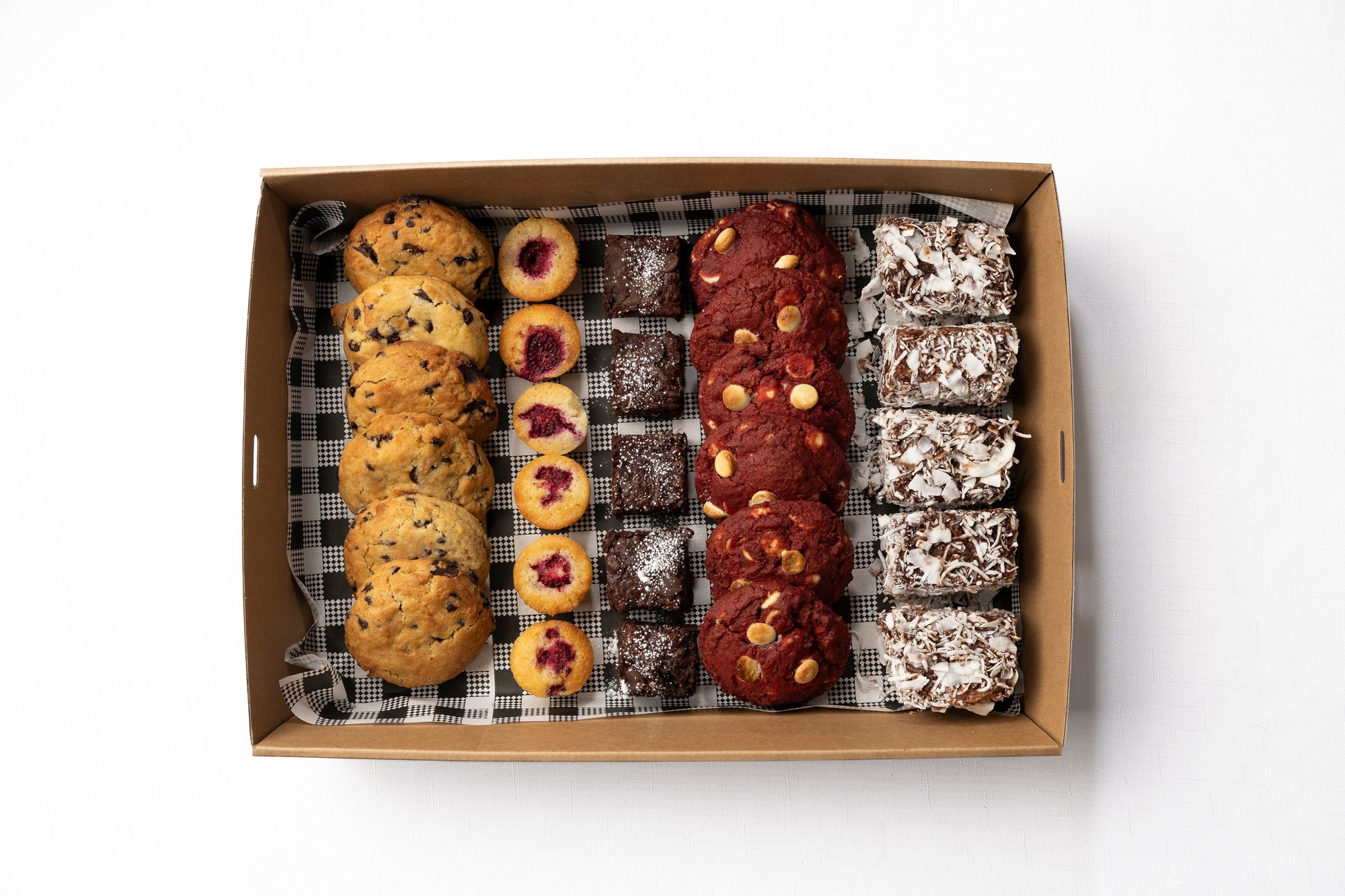 A box of 28 delicious housemade sweet treats